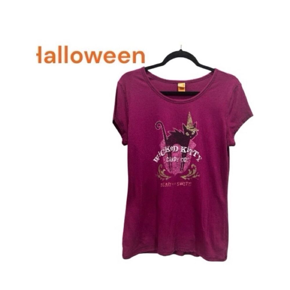 Wicked Kitty Candy Co. Women's Purple Top